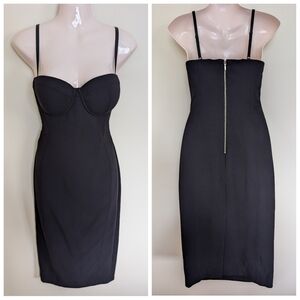 Marciano Black Strappy Bodycon Bustier Dress 4